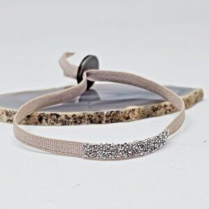 Les interchangeables The Paris Blush Pink Bracelet Swarovski Crystals Ribbon